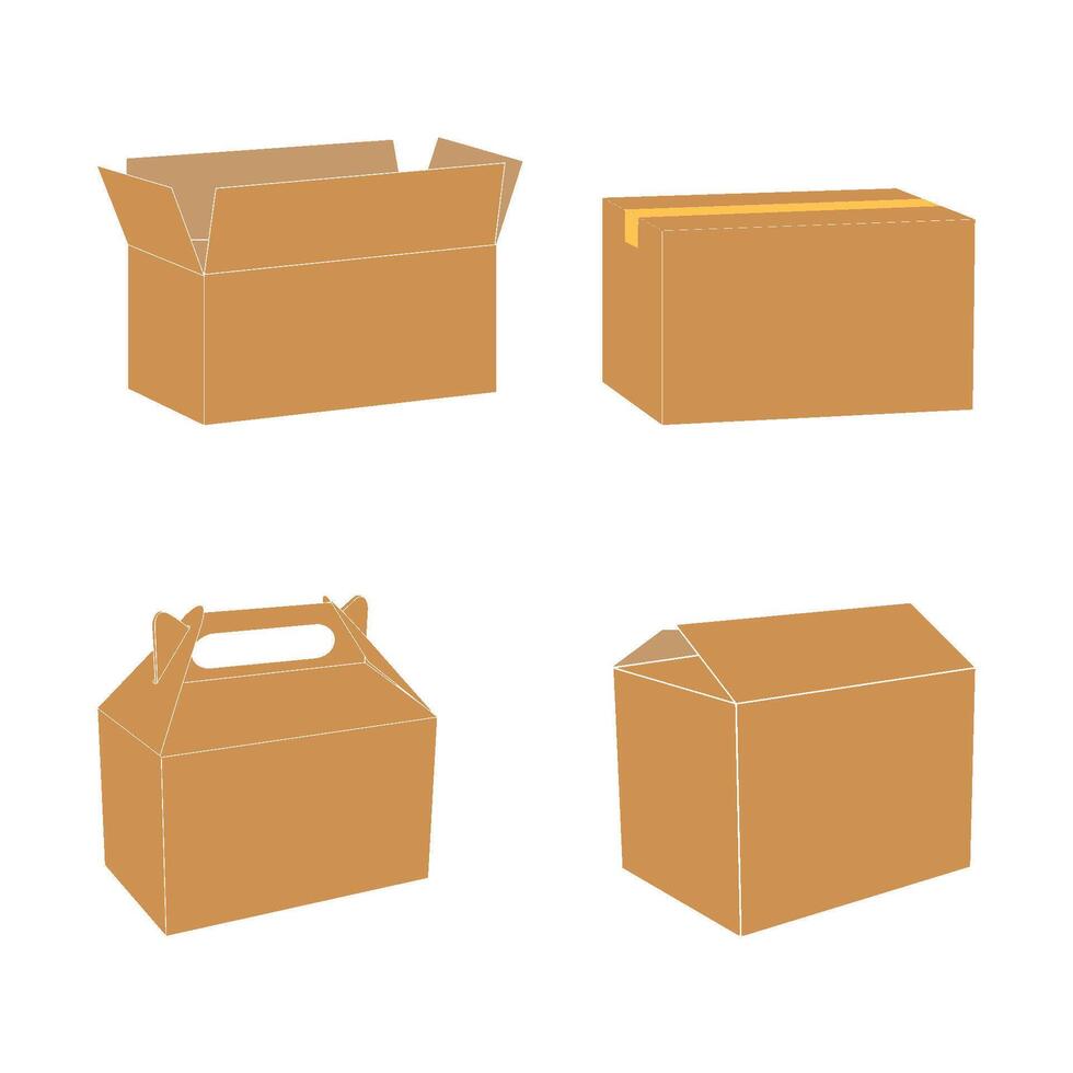 cardboard icon design vector