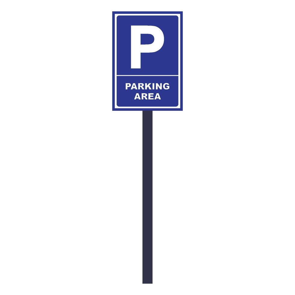 Parking area traffic sign icon vector