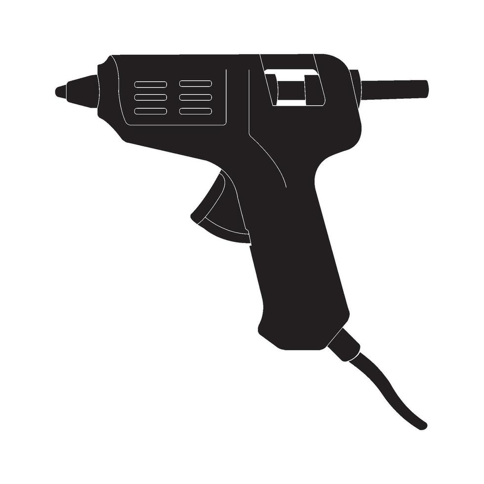Glue gun icon vector