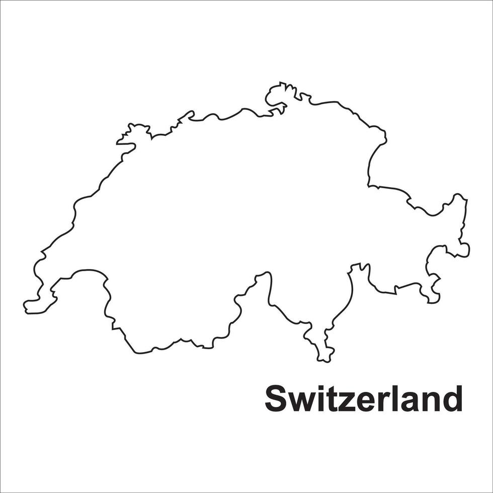 Map of Switzerland vector