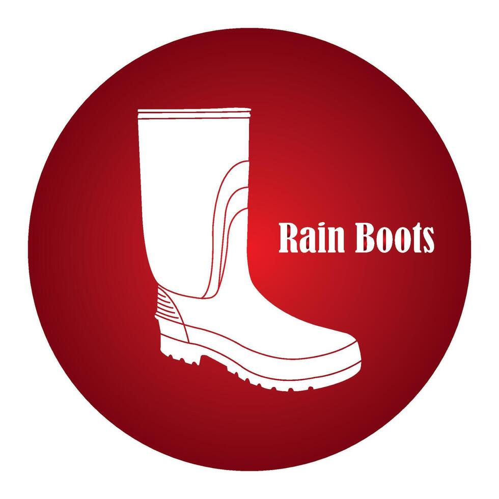 Rain boots icon vector