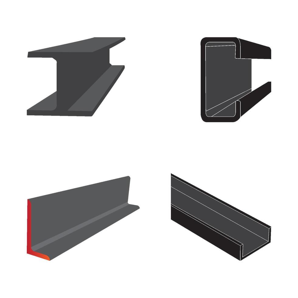 Profile steel icon vector