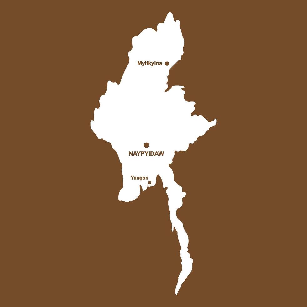 Myanmar country map vector