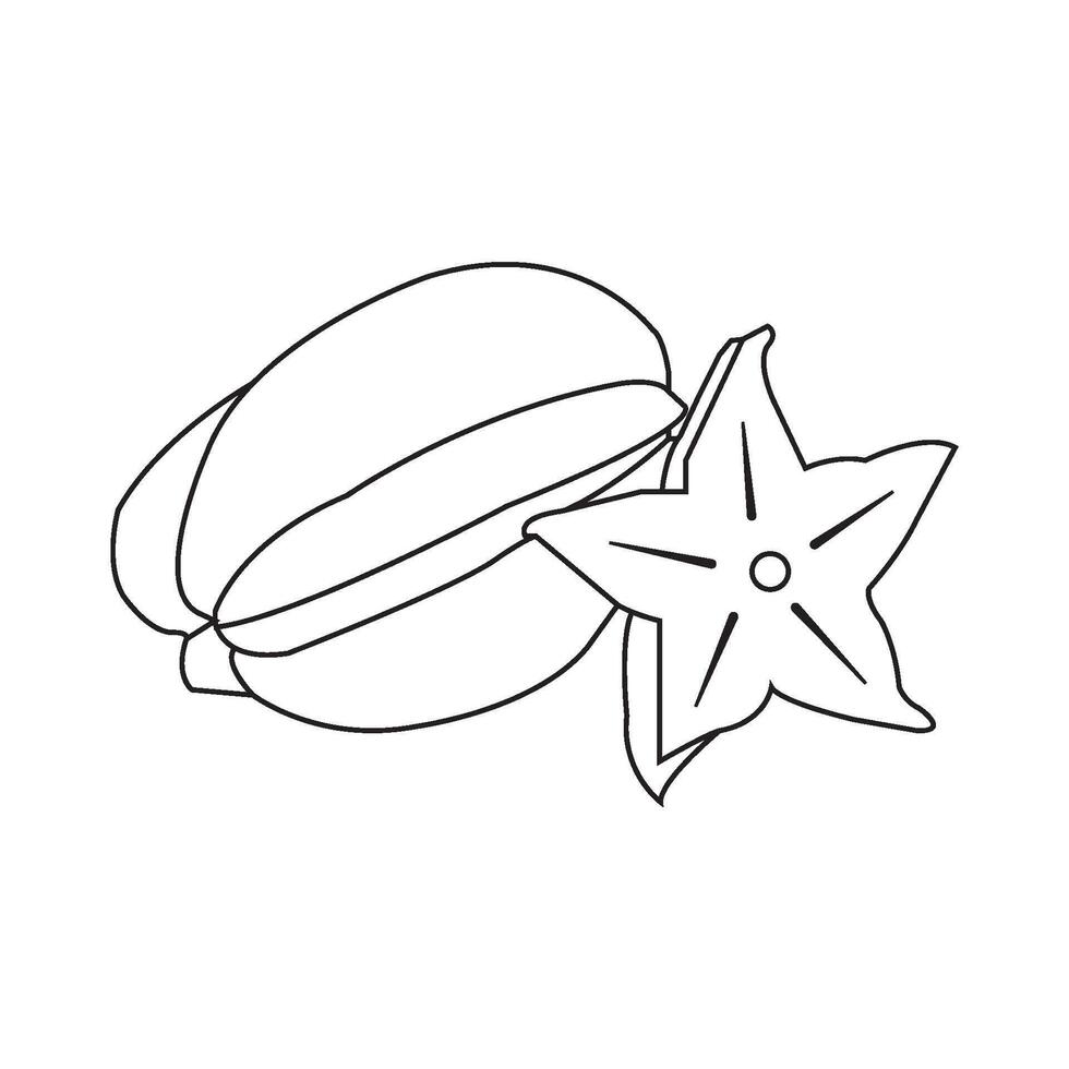 Star fruit icon vector