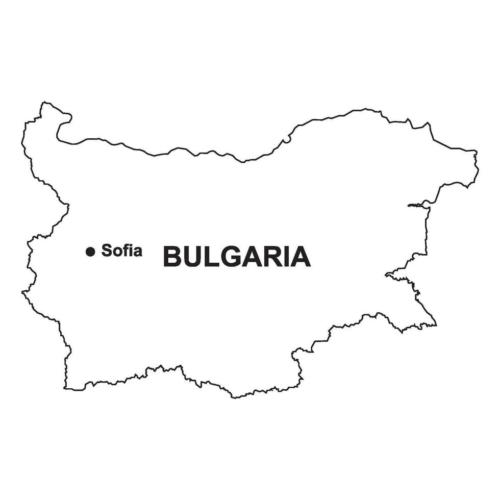 Bulgaria map icon vector