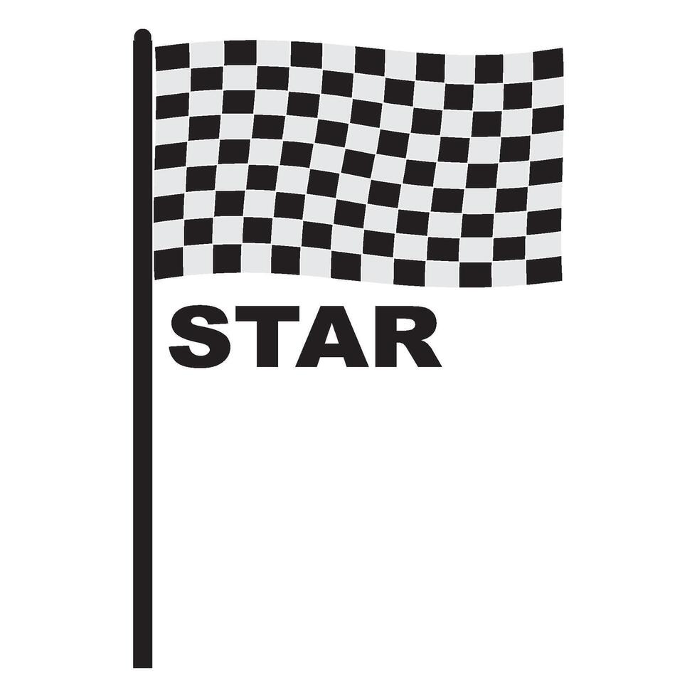 Race flag icon vector