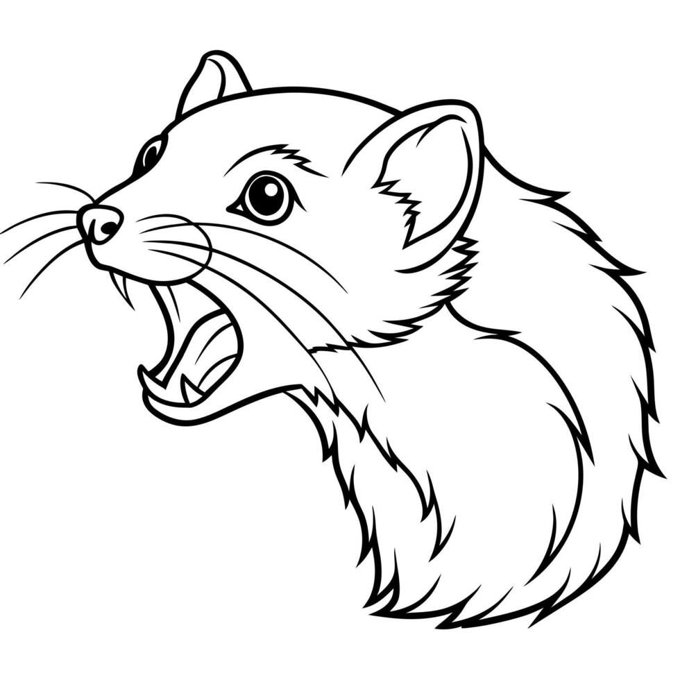 Angora Ferret rodent screams icon illustration vector