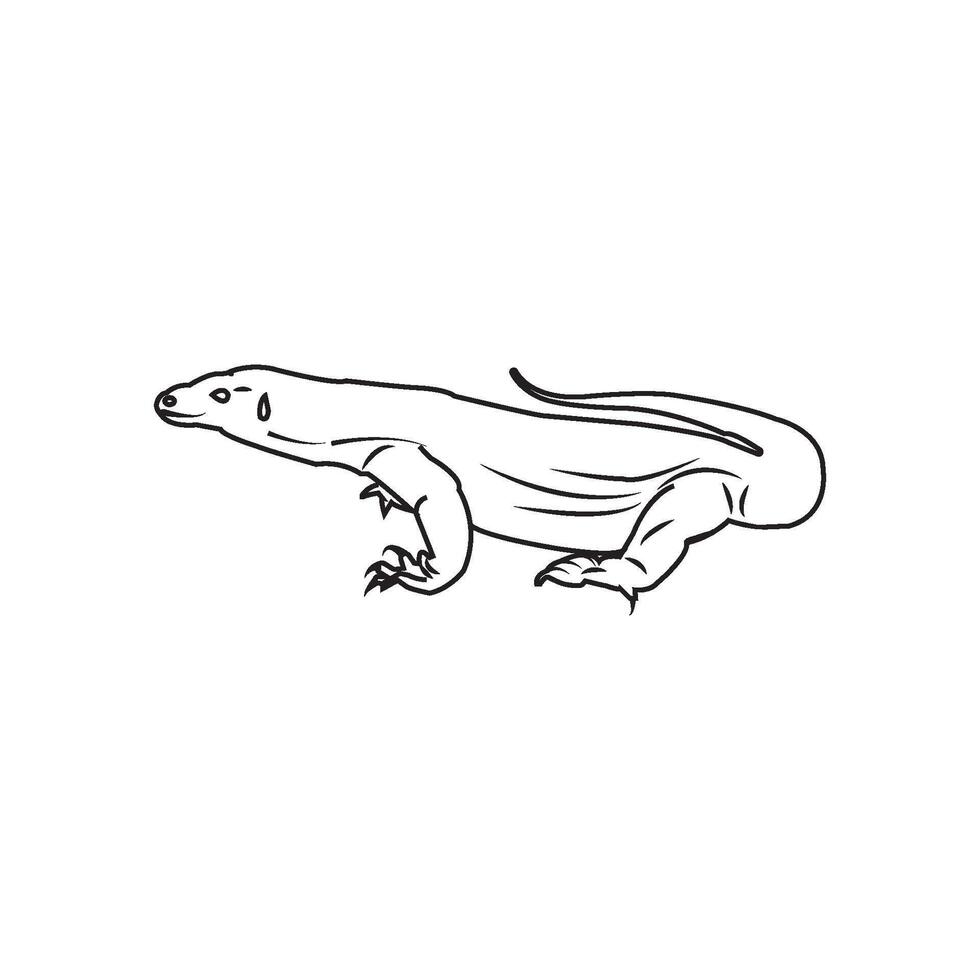 Komodo dragon icon vector