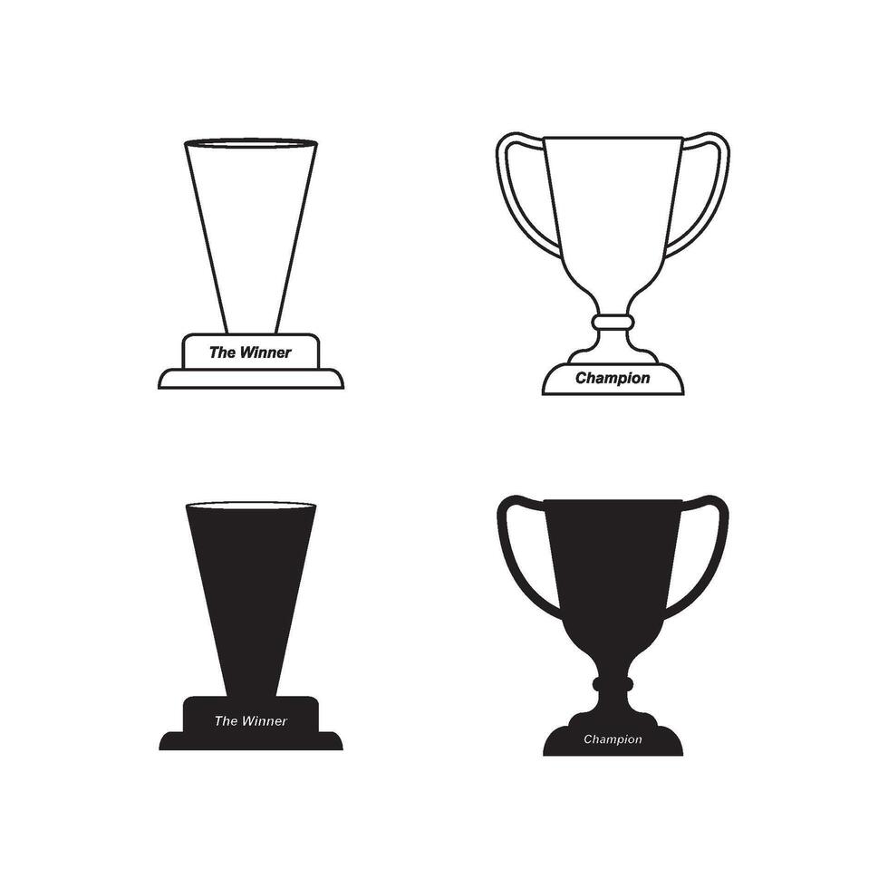 Winner trophy icon vector