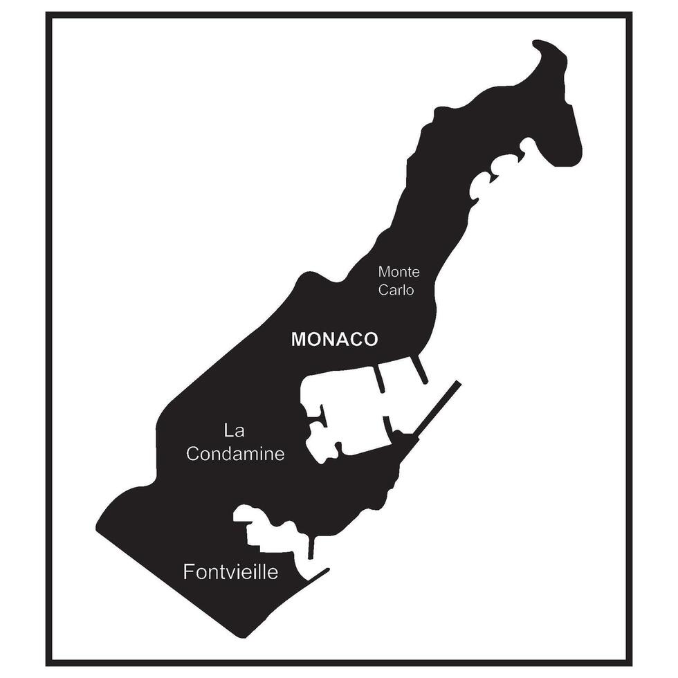 Monaco map design vector