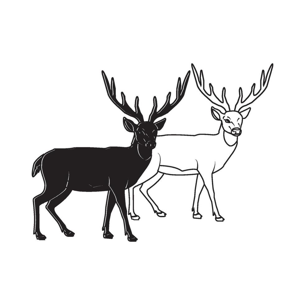 deer icon design vector