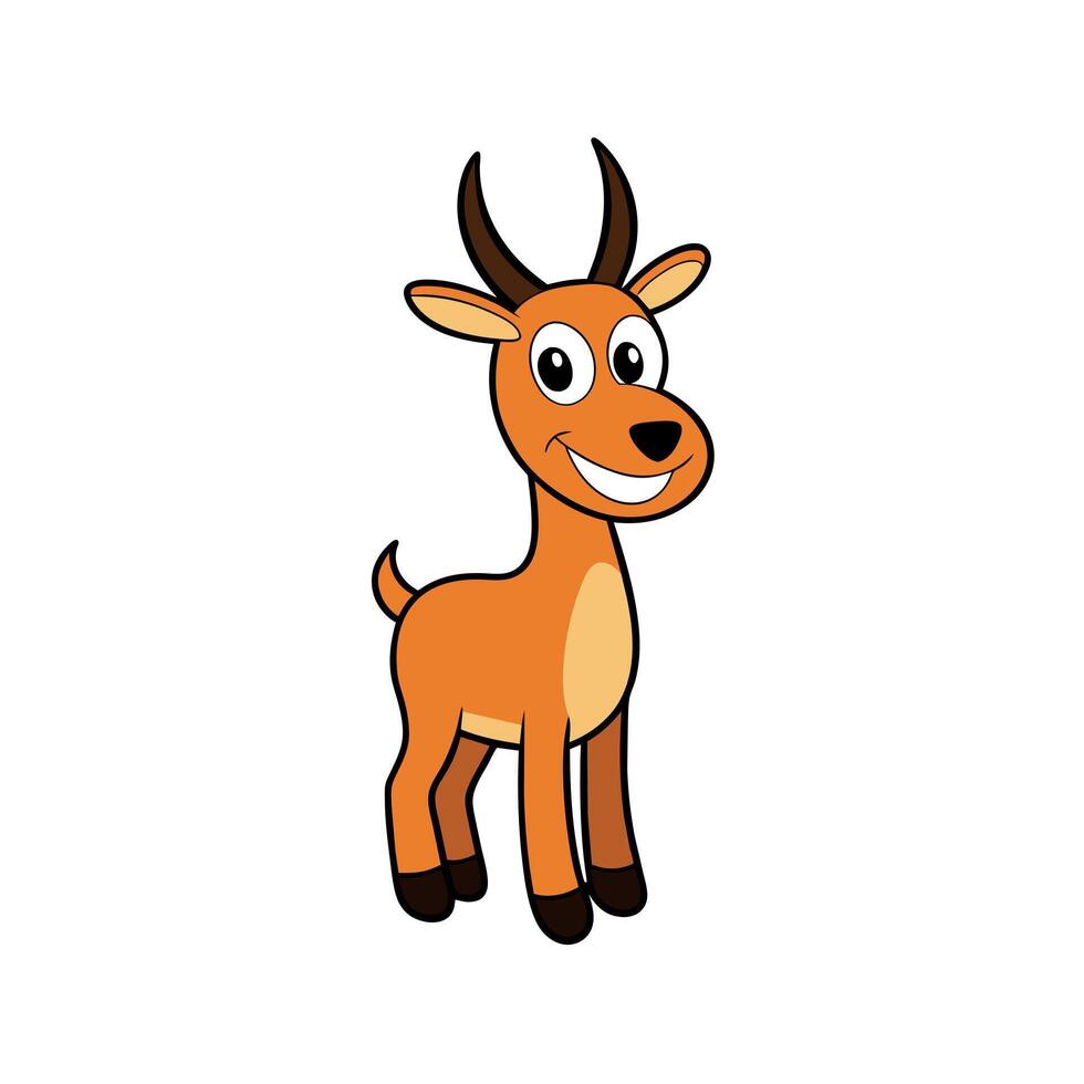 Antelope smiles icon illustration vector