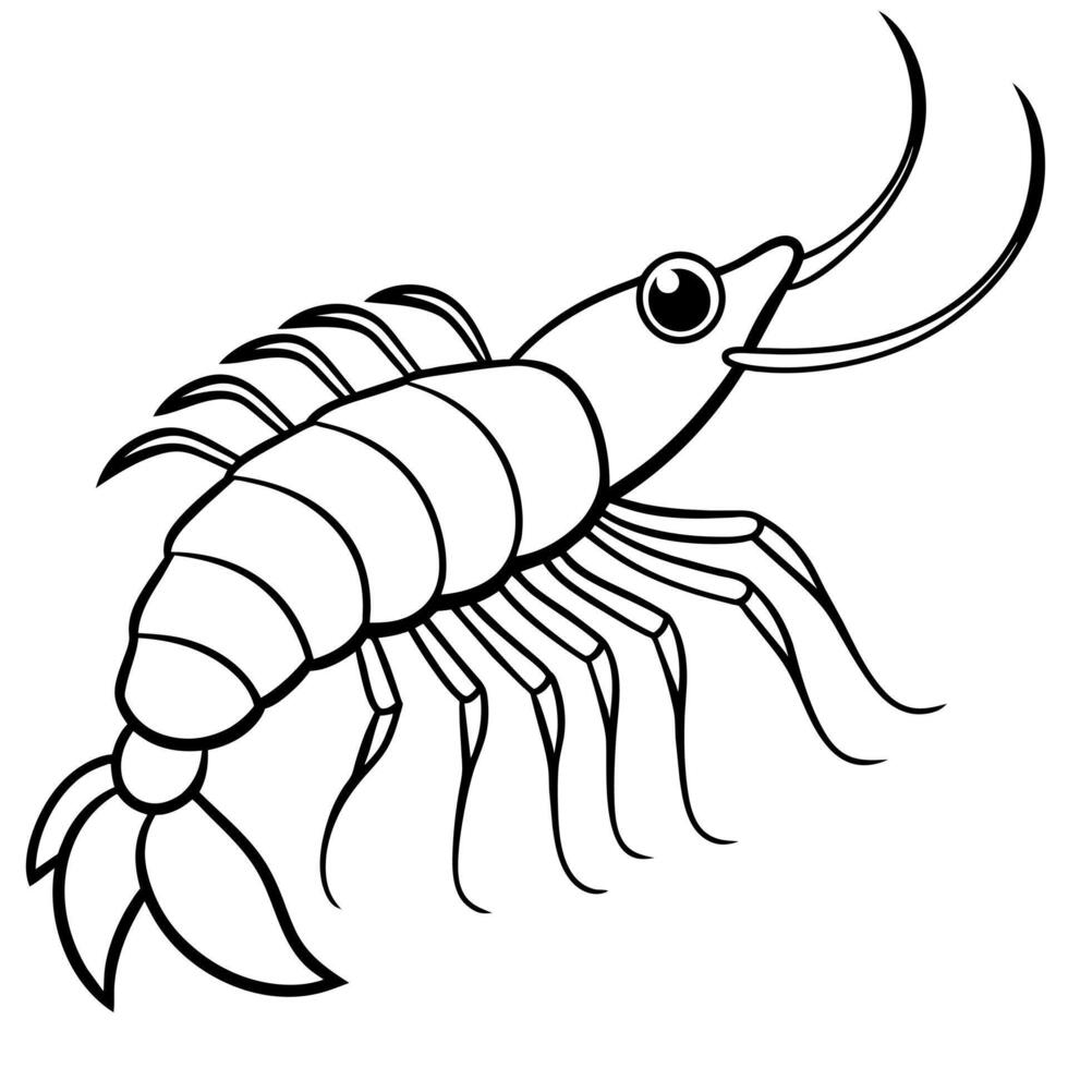 Anomalocaris shrimp lies icon illustration vector