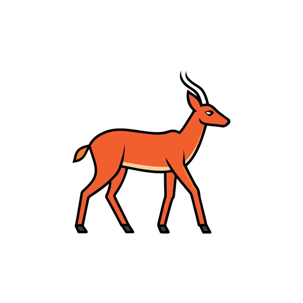 Antelope walks icon illustration vector