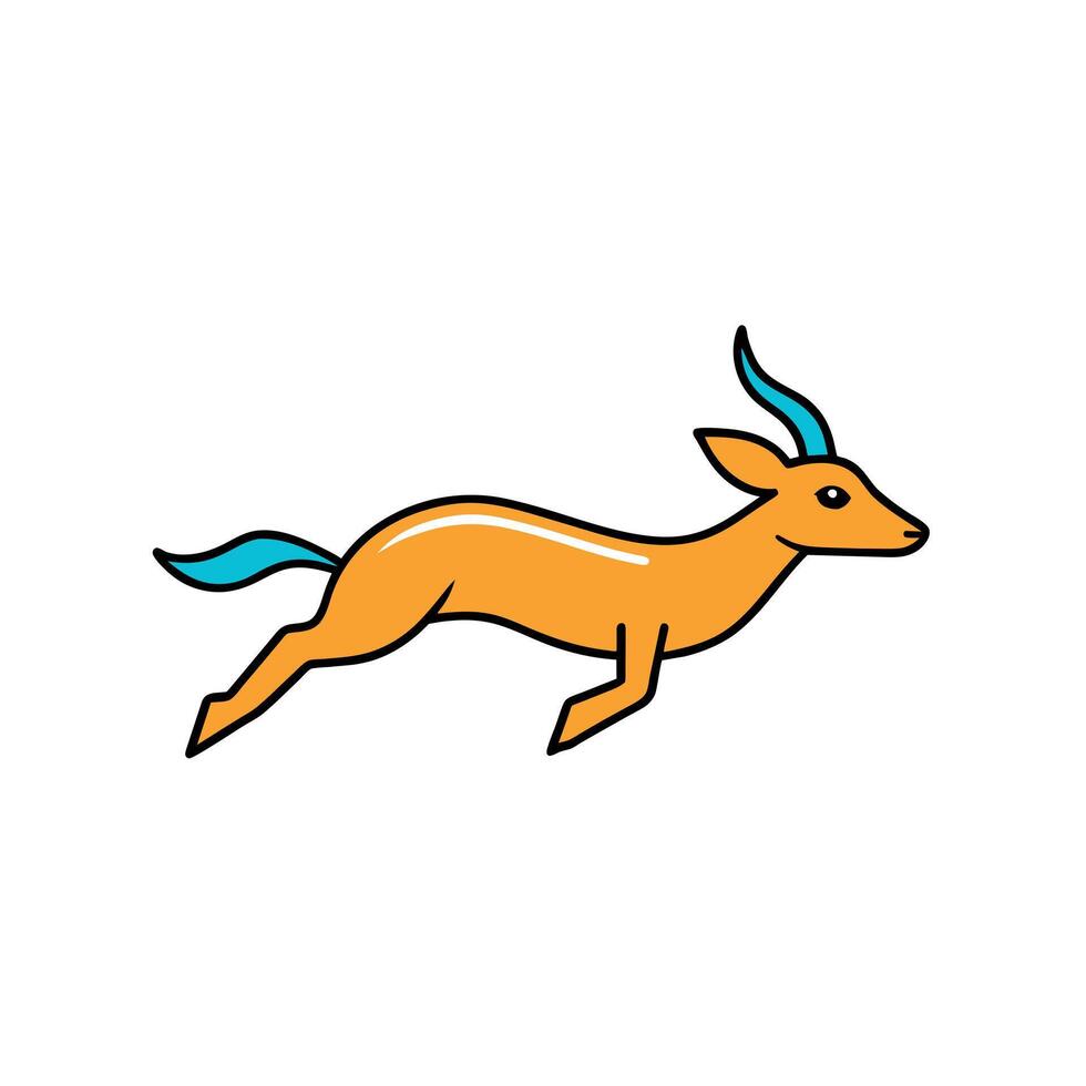 Antelope swims icon illustration vector