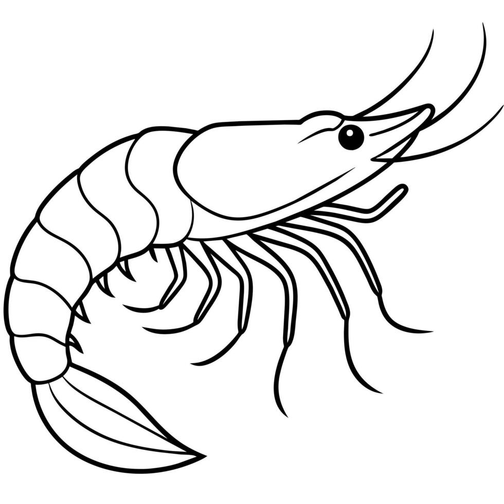 Antarctic Krill shrimp laughs icon illustration vector