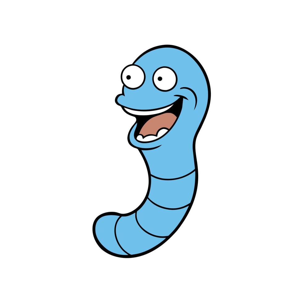 Antarctic Scale Worm laughs icon illustration vector