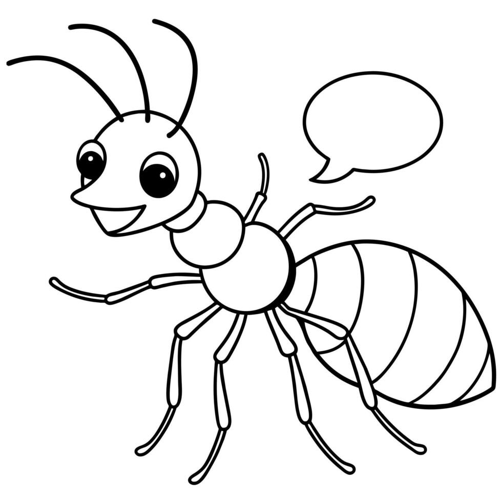 Ant speaks icon illustration vector