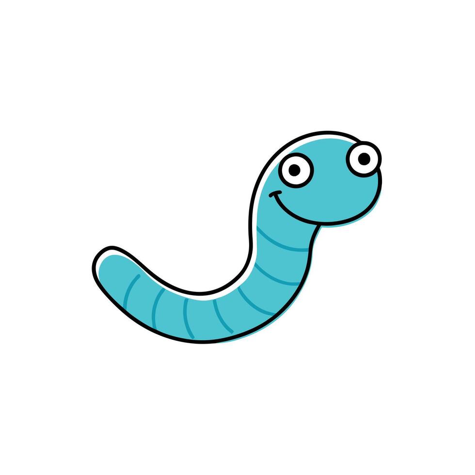 Antarctic Scale Worm swims icon illustration vector