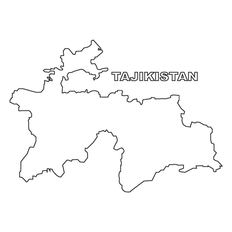Tajikistan map icon vector