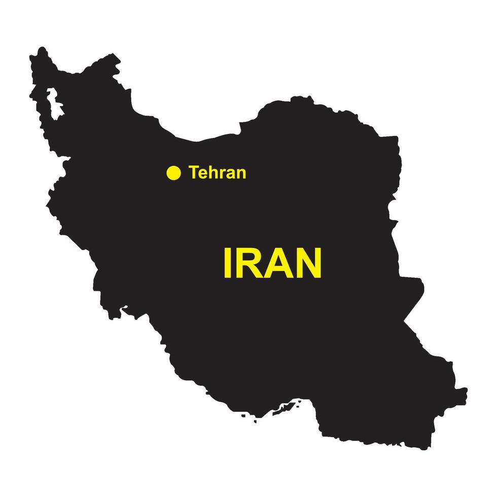 Republic of iran map icon vector