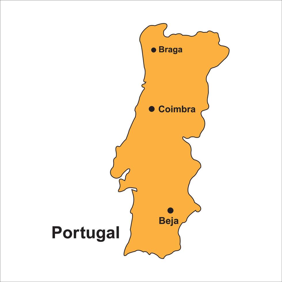 Portugal country map vector
