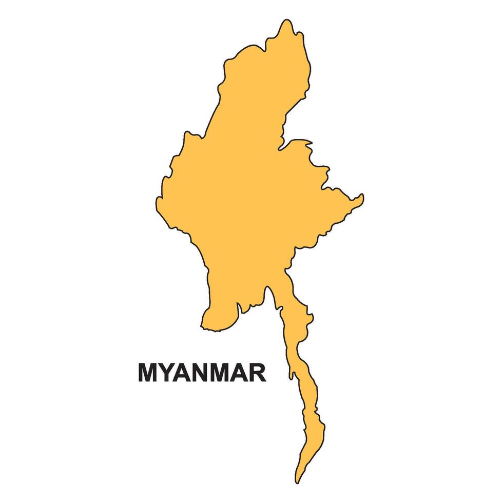 Myanmar country map vector