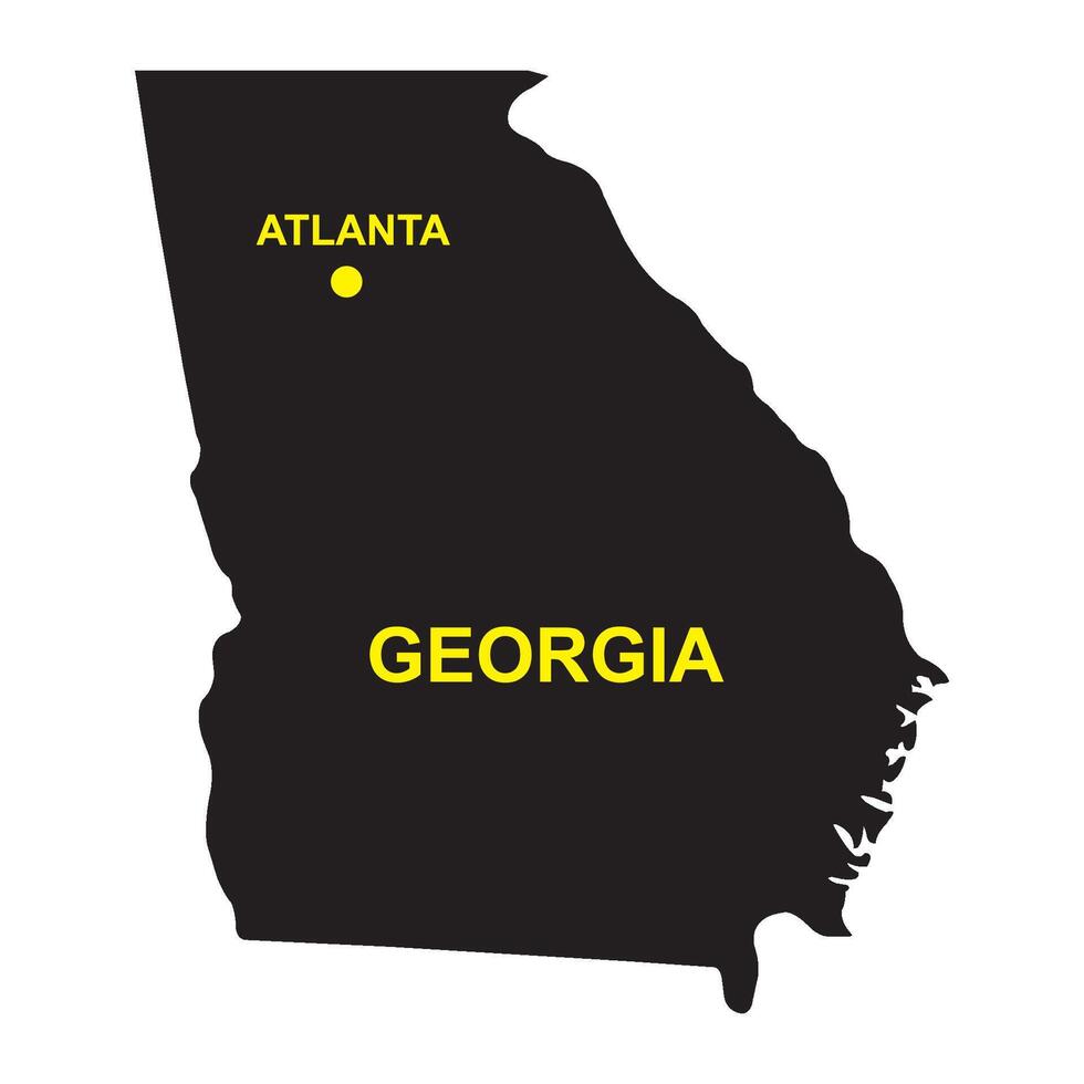 Georgia map icon vector