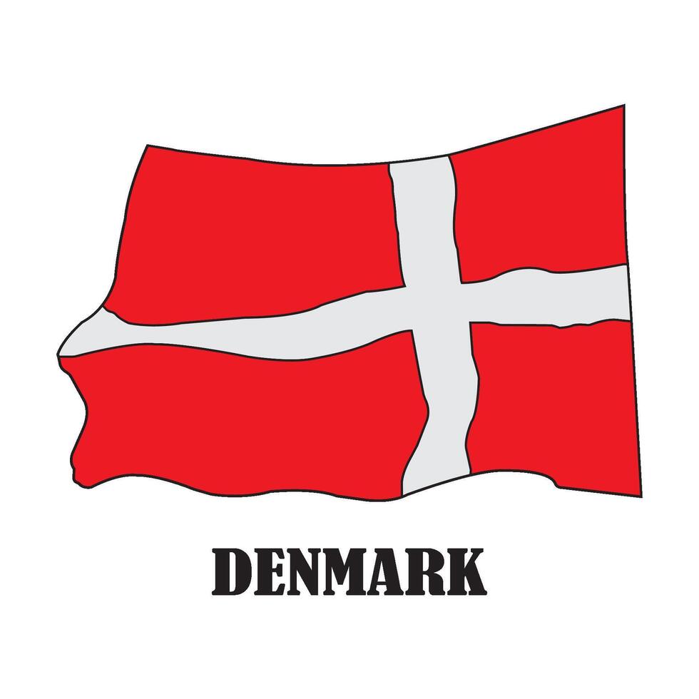 Danish flag icon vector
