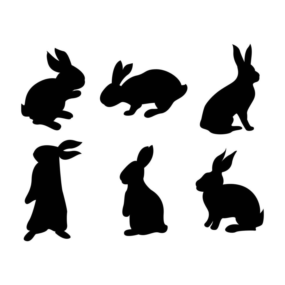 Rabbit silhouette clipart design vector