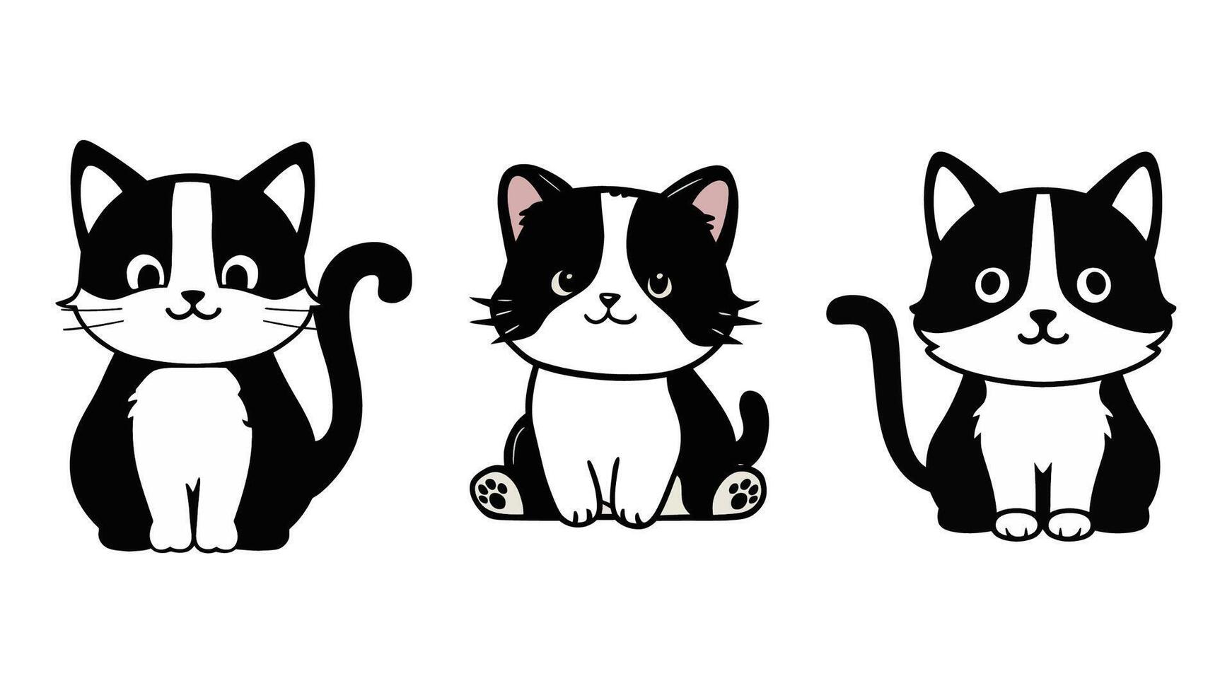 Minimal Cat, Cute Cat, Cute Cat Face, Pussy Cat vector