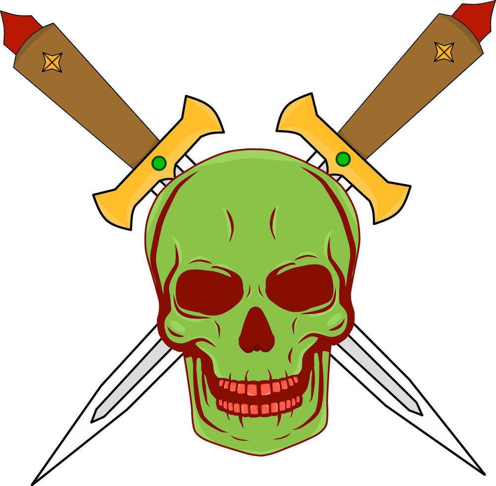 skull head symbol vector