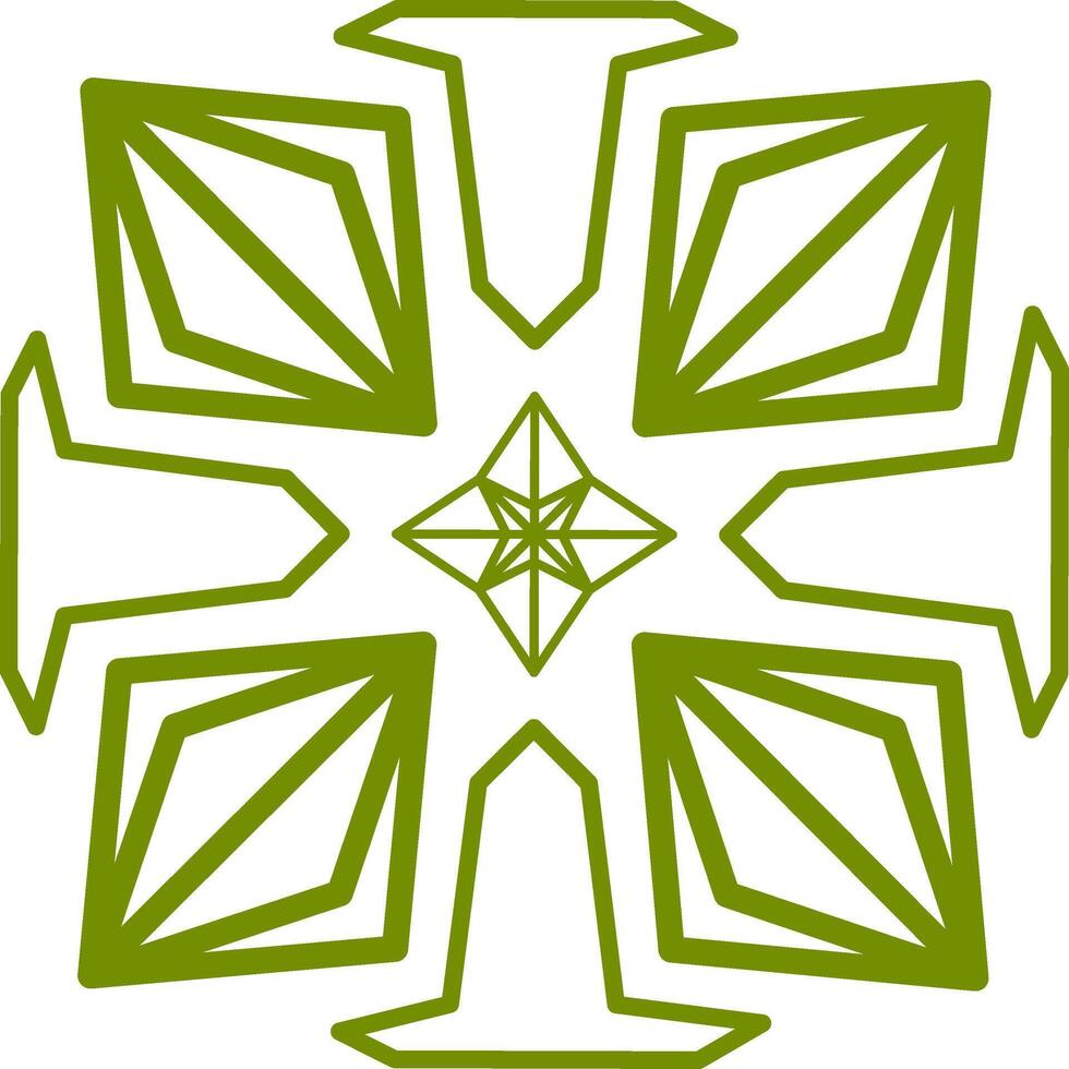star and cross logo sketch vector