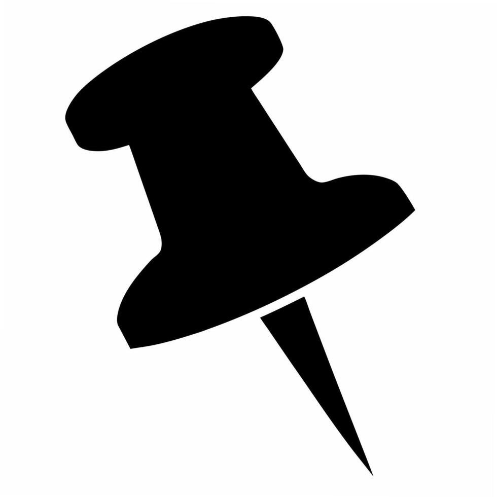pushpin black silhouette art illustration vector