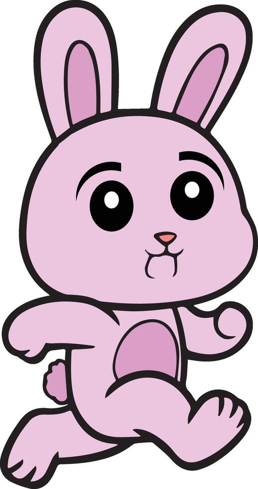 illustration of a Pink bunny vector