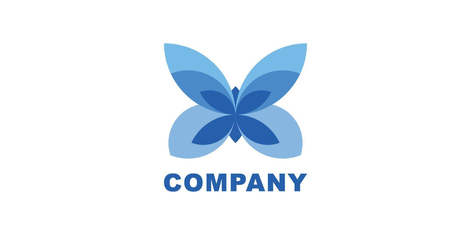 Blue Butterfly Logo Design vector