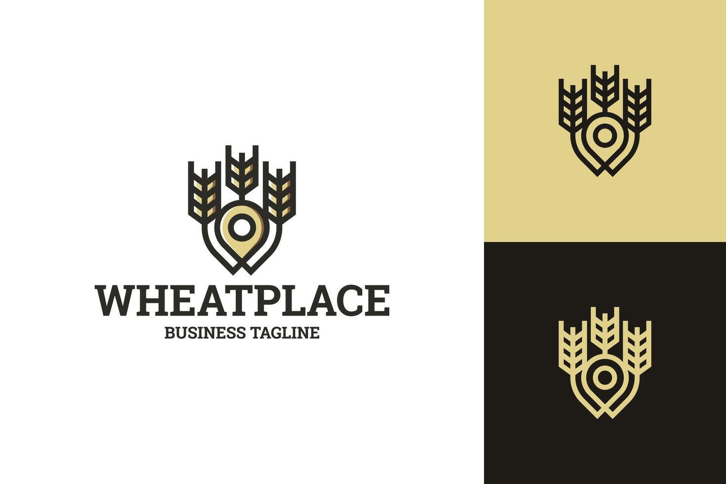 wheat place logo design suitable for agriculture vector