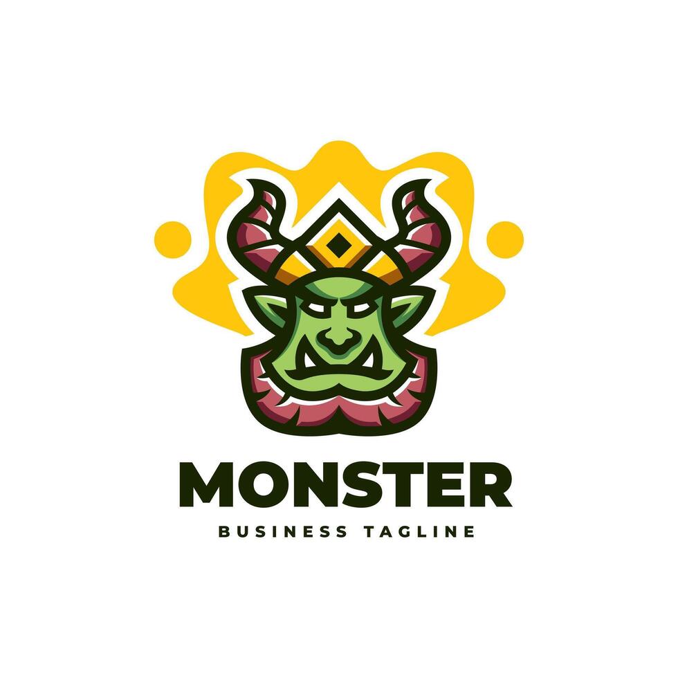 king monster logo design vector