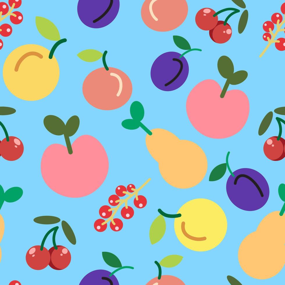 fruits seamless pattern vector