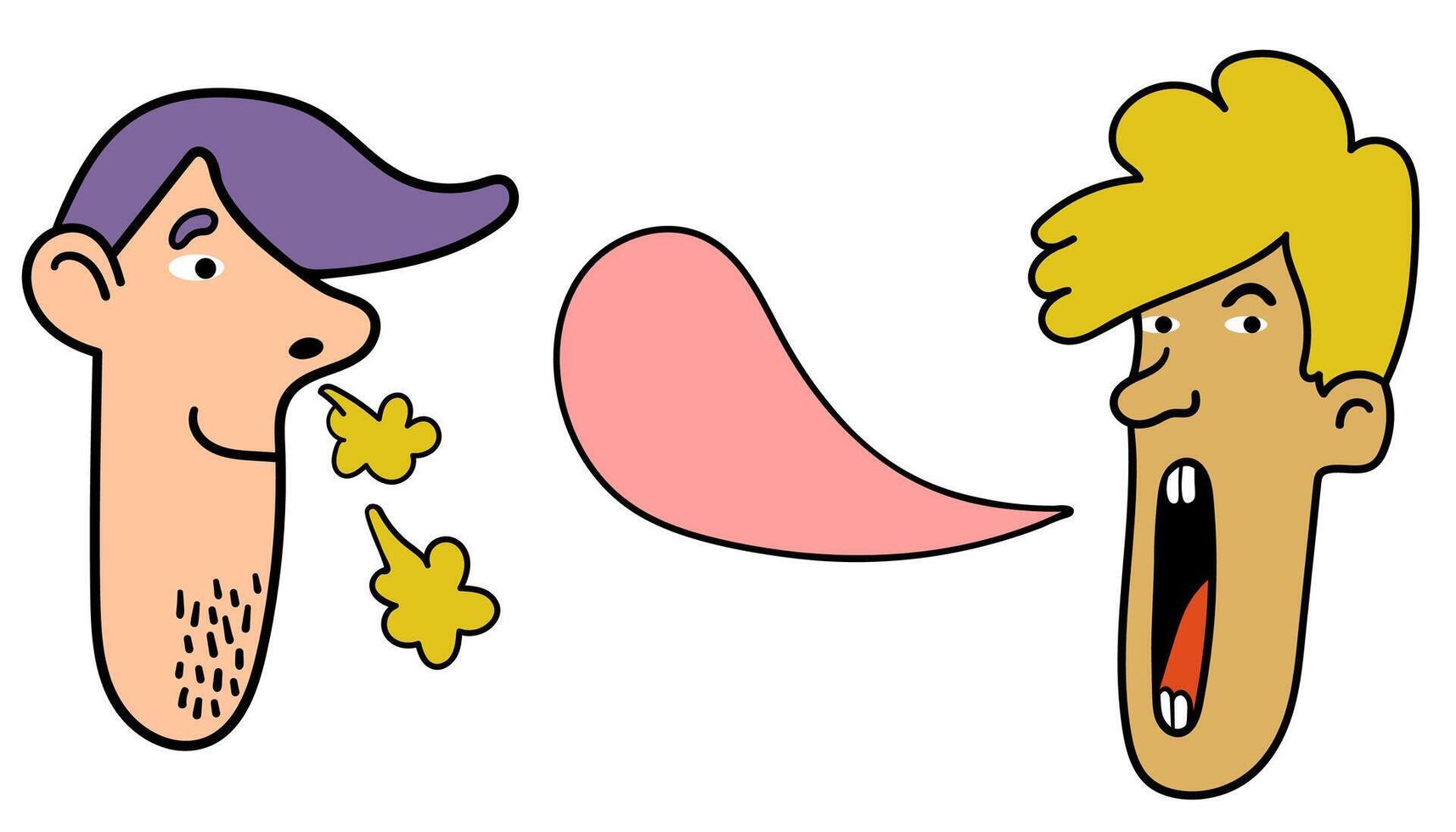 human flat cartoon portrait vector