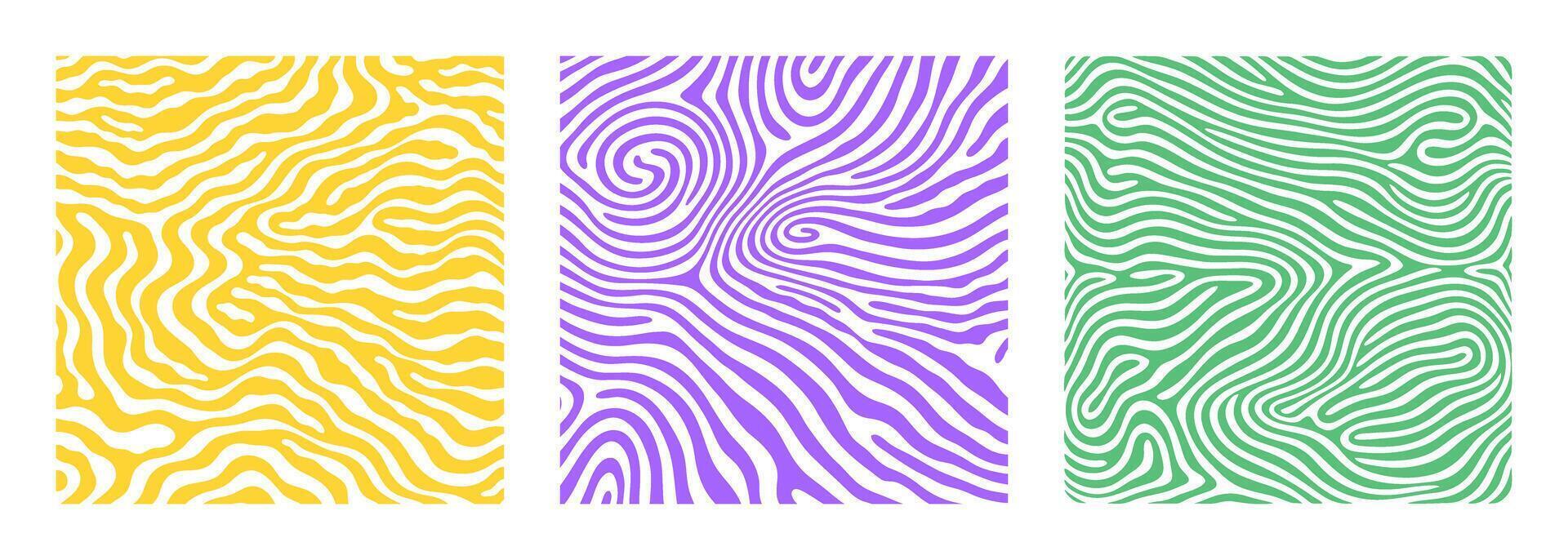 Groovy psychedelic Y2K style swirl background flat style design illustration. vector
