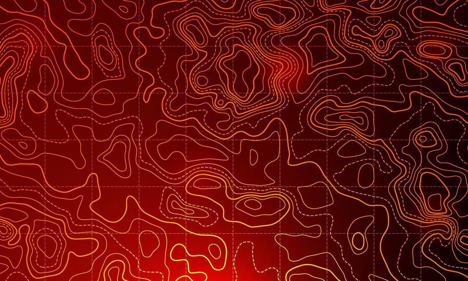 Ocean bottom topographic line map curvy wave isolines illustration. vector