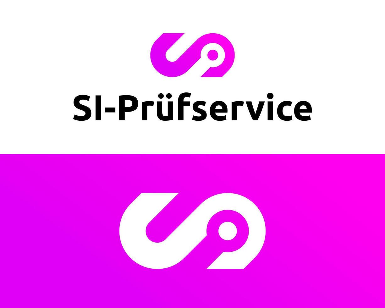 Logo design about letter S monogram and connectivity icon in negative area. vector