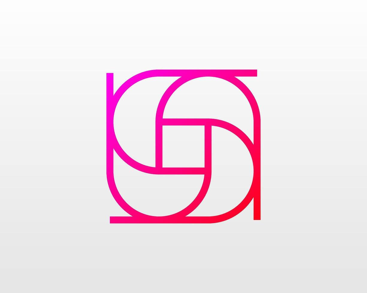 Logo design about the letter S monogram designed with thin geometric lines. vector