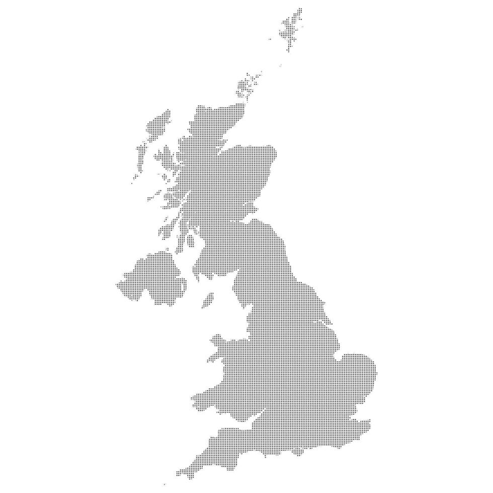 United Kingdom map dotted pattern vector