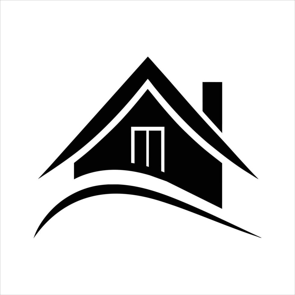 A home silhouette file illustration vector