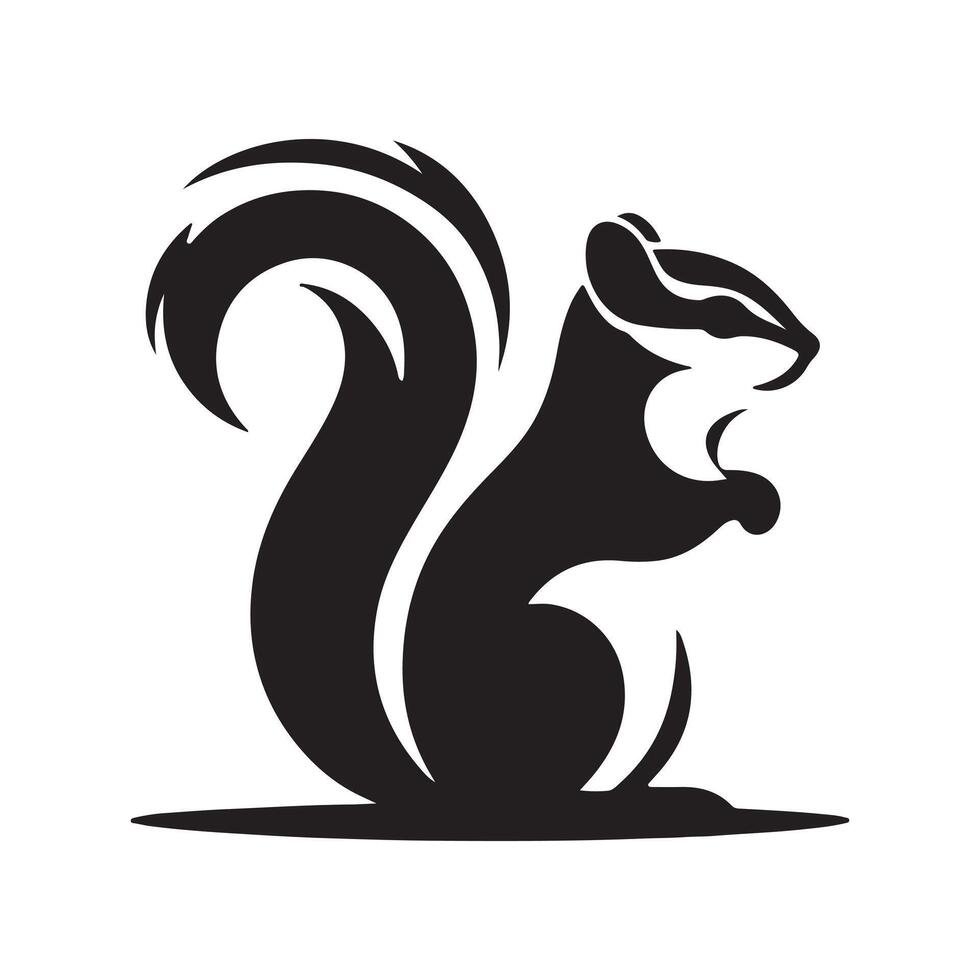 A chipmunk silhouette file illustration vector