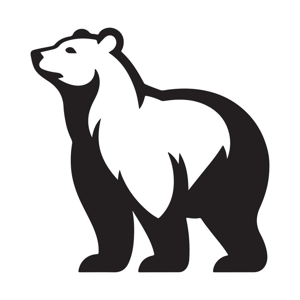 A bear silhouette file illustration vector