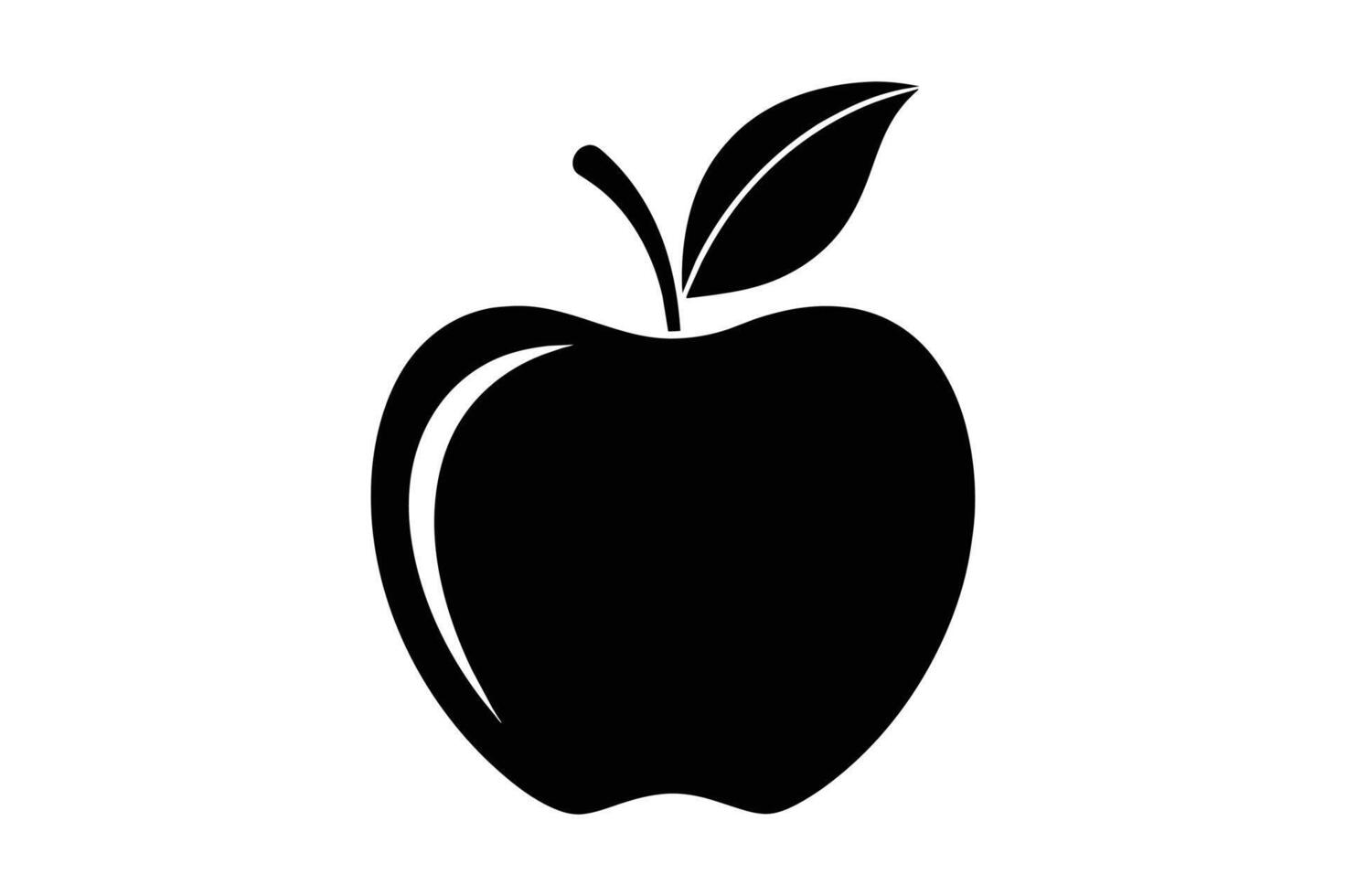 A apple silhouette file illustration vector
