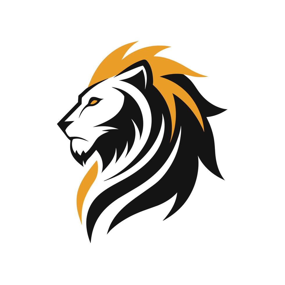 A lion logo silhouette file illustration vector